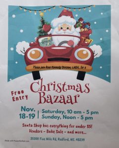 Read more about the article Nov 18 – 19, 2023  Rose Kennedy Division Christmas Bazaar
