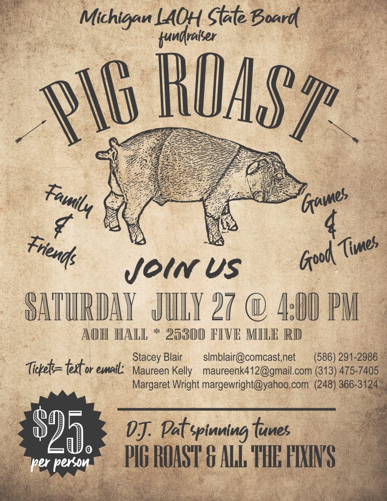 State LAOH Pig Roast Fundraiser