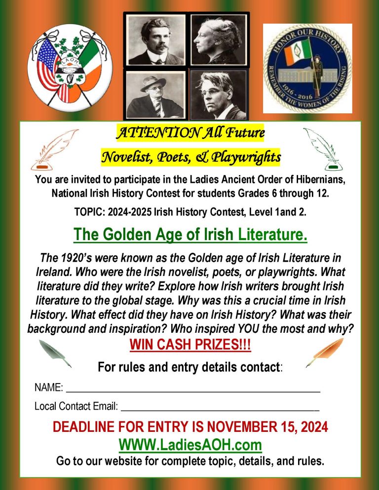 LAOH Irish History Contest